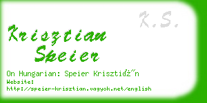 krisztian speier business card